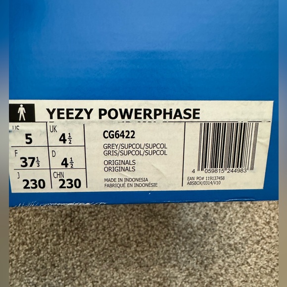 adidas Yeezy Powerphase Calabasas Grey (Size: 5 Men's) - Picture 14 of 16